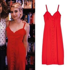 Top shop Red Ruffle Maxi